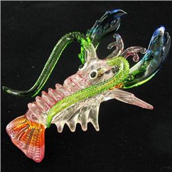 Handcrafted Blown Glass Crawfish (DEC-1001)
