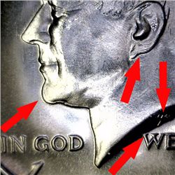 1966 JFK Half SMS MS66/67 STRONG Double Die Struck Thru ERROR (COI-10929)