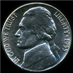 1955 Jefferson 5c MS64 Double Die ERROR (COI-12605)