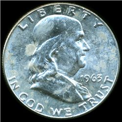 1963D Franklin Half MS64/65 FBL Underweight ERROR (COI-10555)