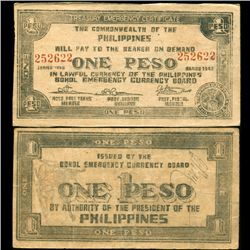 1943 WW2 Guerrilla Rebel Philippines 1P Note Bohol (CUR-07214)