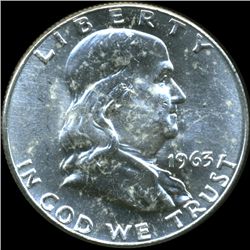 1963D Franklin Silver Half MS64/65 FBL  (COI-10597)