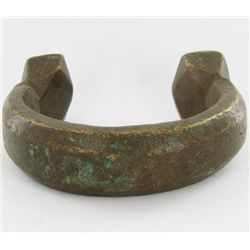 2025ct Antique African Tribal HEAVY Bronze Cuff Bracelet (ANT-2109)