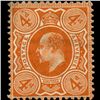 Image 1 : 1909 Britain Edward 4p Stamp Mint Hinged ERROR (STM-0792)