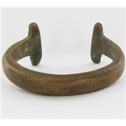 885ct Antique African Tribal HEAVY Bronze Cuff Bracelet (ANT-2106)