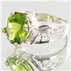 Image 2 : 25.4twc Natural Peridot Sterling Ring (JEW-4014)