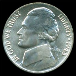 1943P Jefferson 5c MS64/65 Full Steps Double Die (COI-12702)