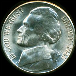 1945S Jefferson 5c MS64/65 (COI-12806)