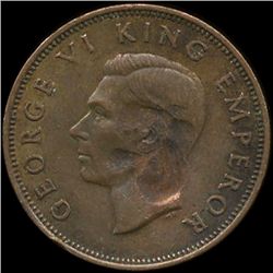 1944 New Zealand 1/2p AU+ ERROR (COI-10196)