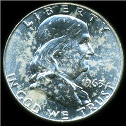 1963D Franklin Half MS64/65 FBL Underweight ERROR (COI-10550)