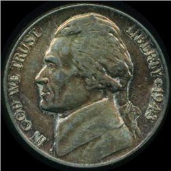 1943P Jefferson 5c MS63 Toned (COI-12677)