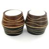 Mango Wood Candle Holder Pair (DEC-757)