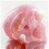 Image 2 : 1330ct Hand Carved Rose Quartz Skull (MIN-001732)