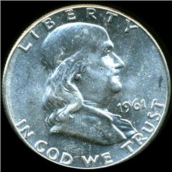1961 Franklin Silver Half MS64/65 Full Bell Lines (COI-10504)
