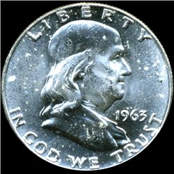 1963D Franklin Half MS64+/65+ Full Bell Lines (COI-11329)