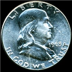 1963 Franklin Half MS64+/65+ (COI-11319)
