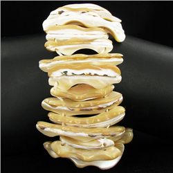 Stretch Shell/MOP Bracelet (JEW-4303)
