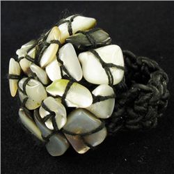 Crocheted Shell Ring (JEW-4317)
