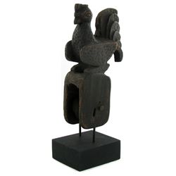 Antique Hand Carve Silk Thread Pulley w/Base (ANT-2128)