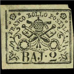 1852 Papal States 2b Stamp MINT NG (STM-1000)