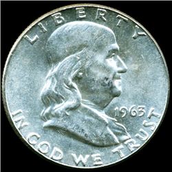 1963 Franklin Half MS64/65 Scarce Underweight ERROR (COI-11283)