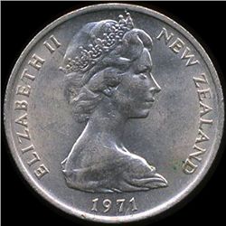 1971 New Zealand 10p MS65 Scarce Variety (COI-10240)