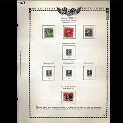 1919 US Stamp Album Page 4pcs (STM-1803)