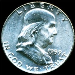 1959D Franklin Half MS64/65 FBL (COI-11182)