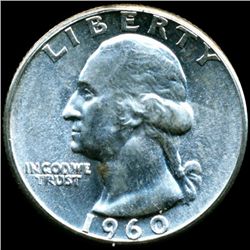 1960 Washington 25c MS65/66 Underweight ERROR (COI-12230)