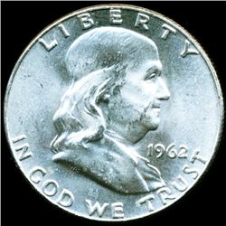 1962D Franklin Half MS64/65 Full Bell Lines (COI-11272)