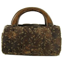 Handcrafted Polished Coconut Shell Handbag (ACT-495)