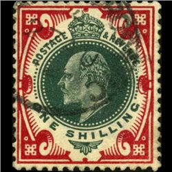 1911 Britain Edward 1s Stamp ERROR (STM-0802)