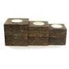 Image 1 : Sugarpalm Wood Candle Holder 3pcs (DEC-710)