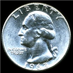 1963 Washington 25c MS64/65 Underweight ERROR (COI-12377)