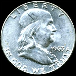 1963D Franklin Half MS64+/65+ (COI-11357)