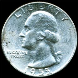 1955 Washington 25c MS64 Underweight ERROR (COI-11993)