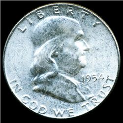 1954D Franklin Half MS63/64 FBL Scarce Underweight ERROR (COI-11128)