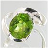 Image 1 : 28.25twc Natural Peridot Sterling Ring (JEW-4146)