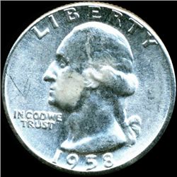 1958 Washington 25c MS65 (COI-12136)
