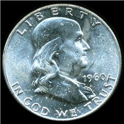 1960D Franklin Silver Half MS64/65 Full Bell Lines (COI-10557)