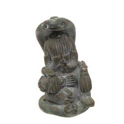 Vintage Brass See No Evil Buddha Under Naga (ANT-561)