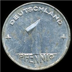 1953E East Germany 1pf AU ERROR (COI-9789)