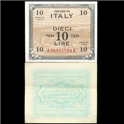 1943 Italy Allied 10 Lira Note Hi Grade (CUR-06467)