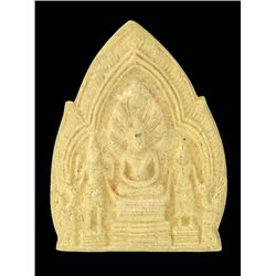 Vintage Thai Clay Amulet 1990s Buddha (ANT-1289)