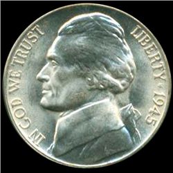 1945D Jefferson 5c MS65 (COI-12765)