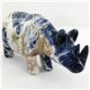 Image 1 : 274gm Carved Lapis Rhino (MIN-001860)