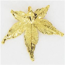 Gold Filled Japanese Maple Leaf Pendant (JEW-3874)
