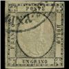 Image 1 : 1861 Scarce Italy Neapolitan 1g Stamp (STM-1155)