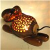 Image 3 : Coconut Shell Teak Bull Lamp (DEC-677)