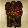 Image 3 : Coconut Shell Teak Elephant Lamp (DEC-683)
